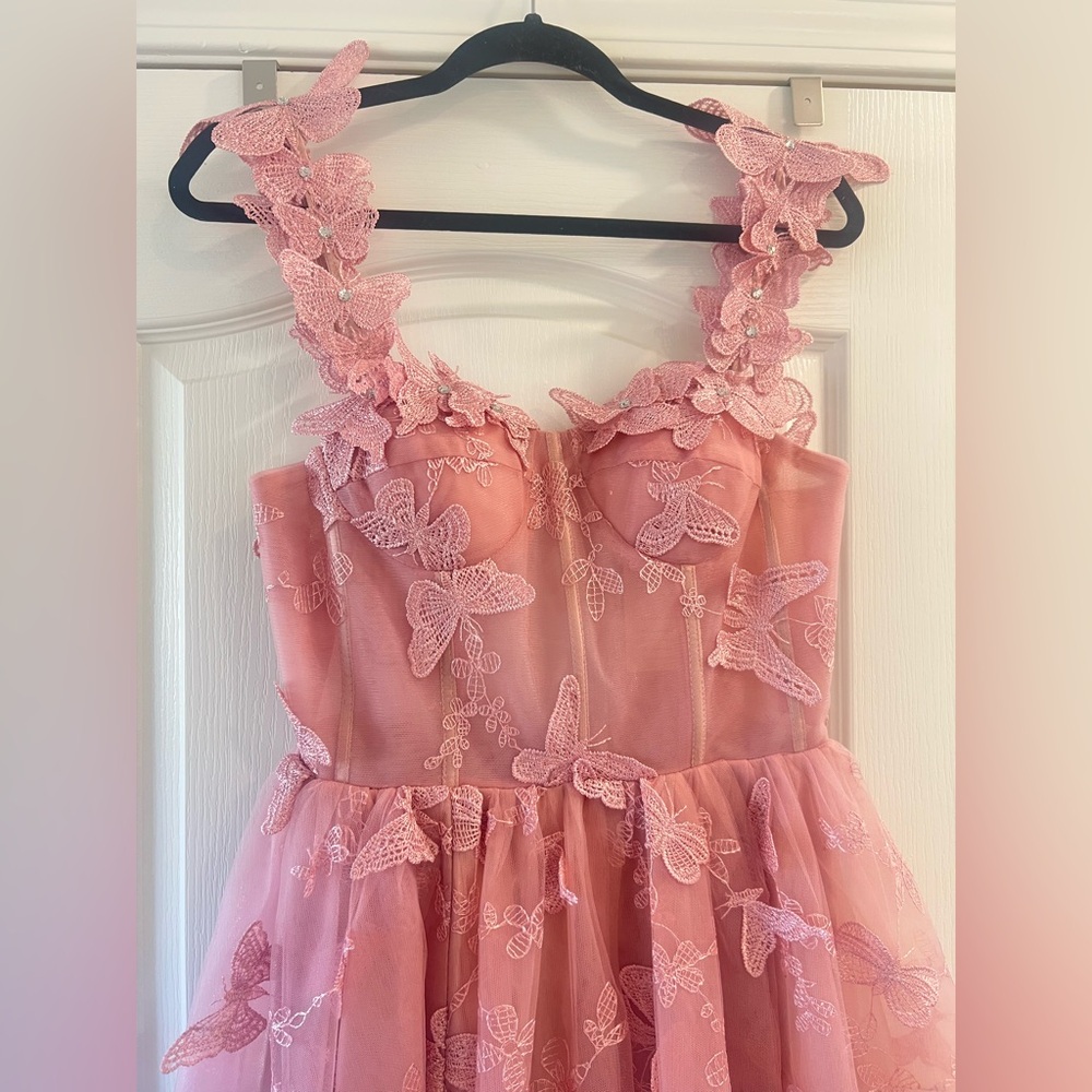 AW NWT A Line Sweetheart Butterfly Tully Dress - Picture 8 of 16
